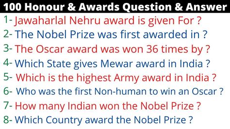 Awards Question .